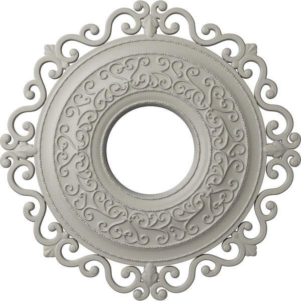 Ekena Millwork Orrington Ceiling Medallion (Fits Canopies up to 6 1/4"), 22"OD x 6 1/4"ID x 1 3/4"P, Pot of Cream CM22ORPCF - main